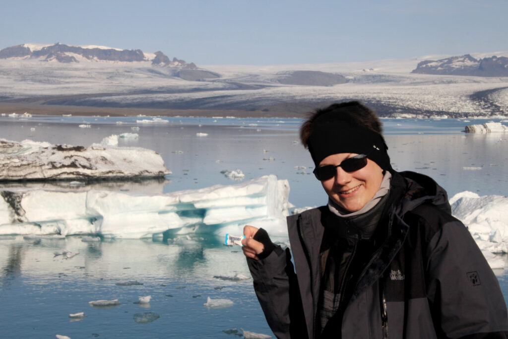Zach in front of a glacier in Iceland